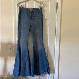 Women's Flared Blue Jeans